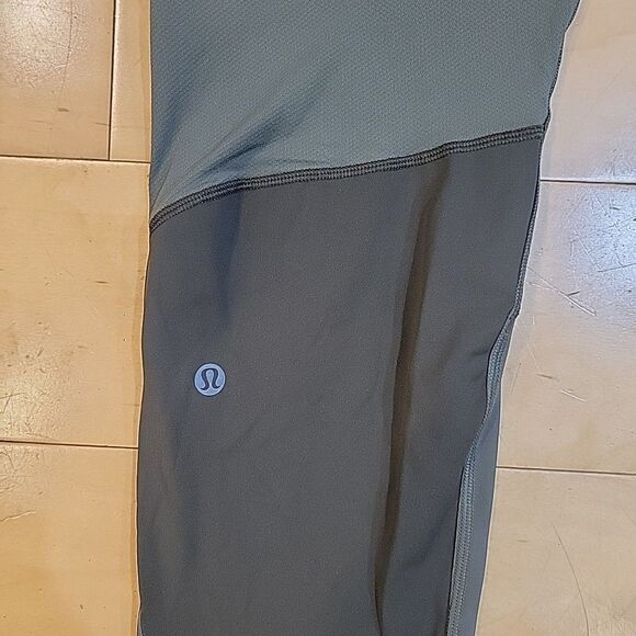 Lululemon Surge Tight 28" Nulux Green Running Hiking Leggings M5ADNS Men's XL - Picture 7 of 8